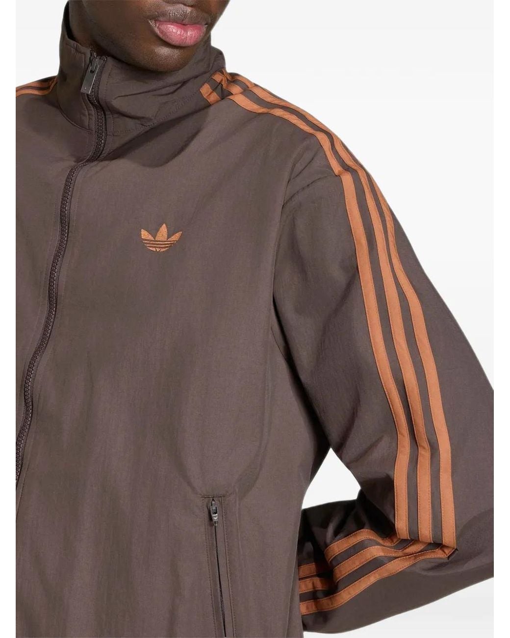 Adidas Brown Firebird Track Jacket for men