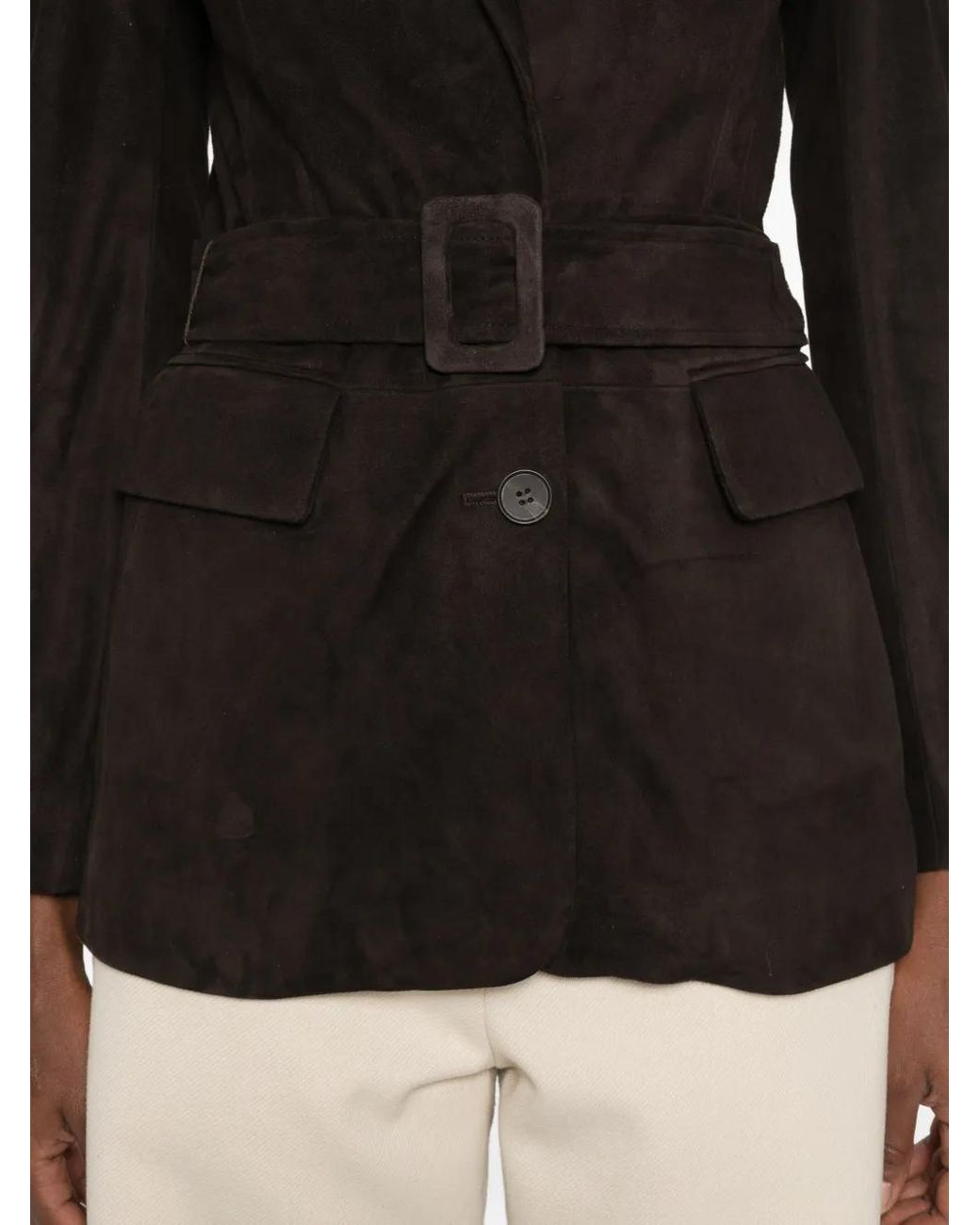S.W.O.R.D Black Belted Suede Jacket