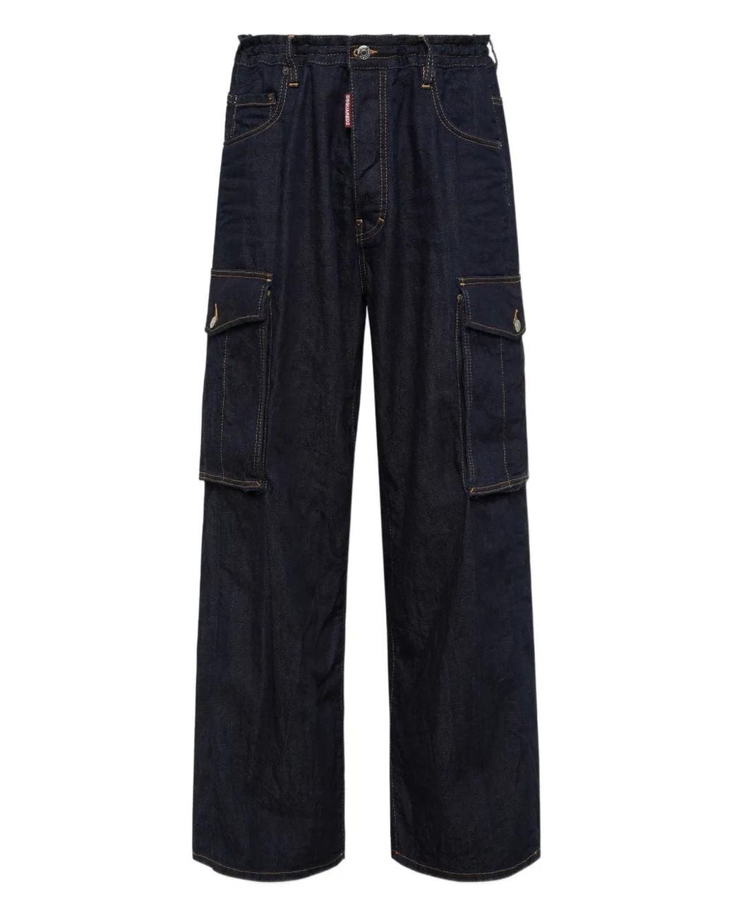 DSquared² Blue Straight-Leg Cargo Jeans for men