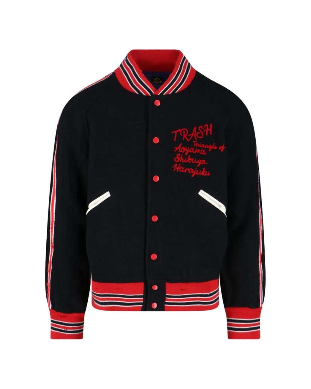 Needles Black Logo Bomber Jacket for men