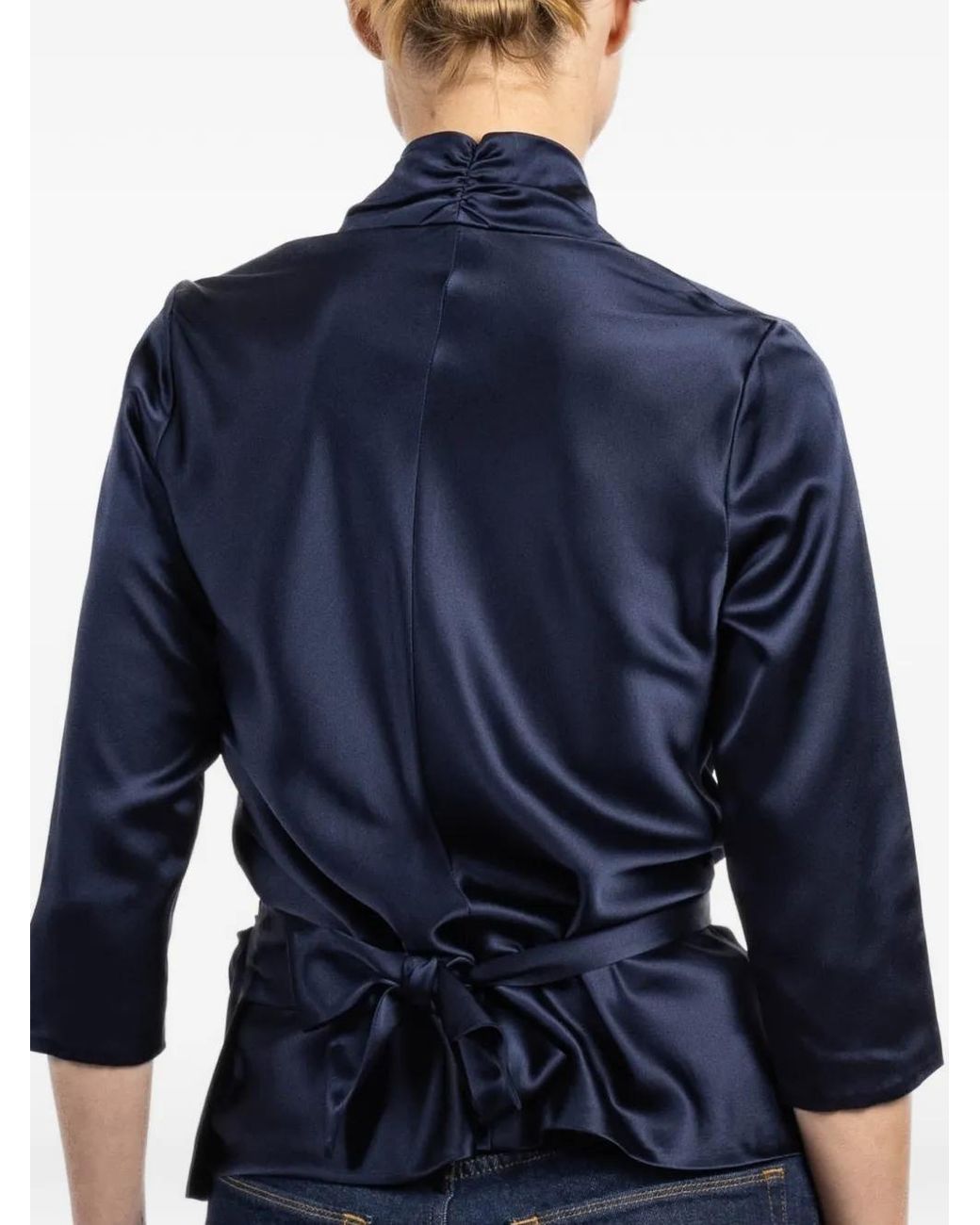 Peter Cohen Blue Wrap Shirt