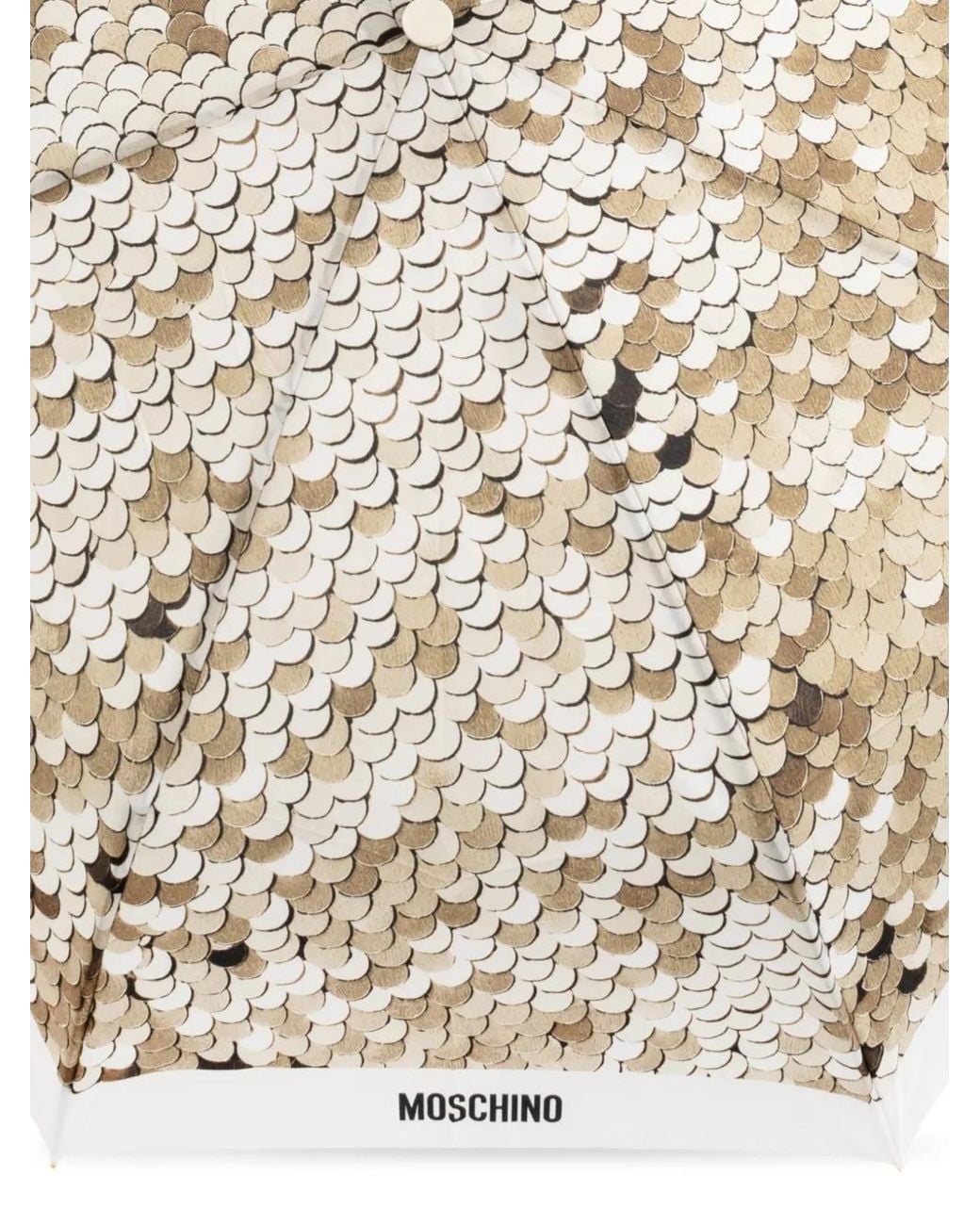 Moschino Metallic Sequin-Print Folding Umbrella