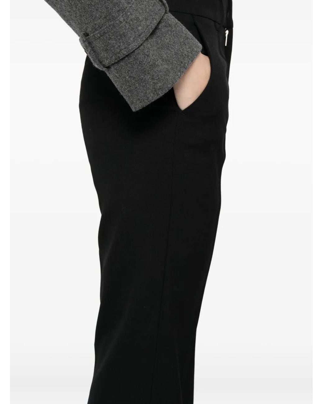 ROKH Black Flared Basic Trousers