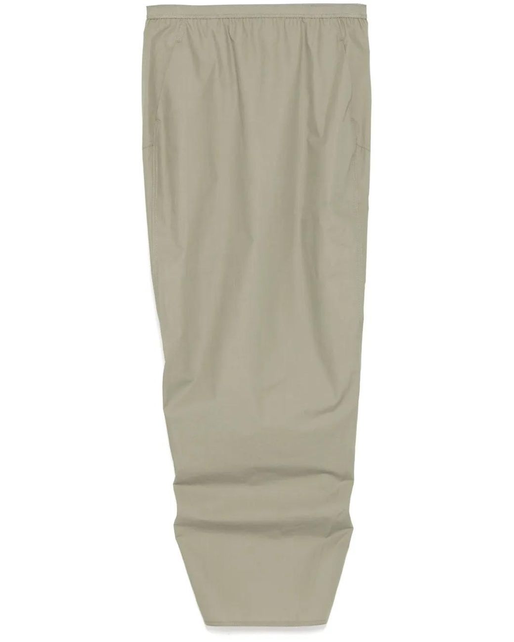 Rick Owens Green Soft Pillar Long Skirt