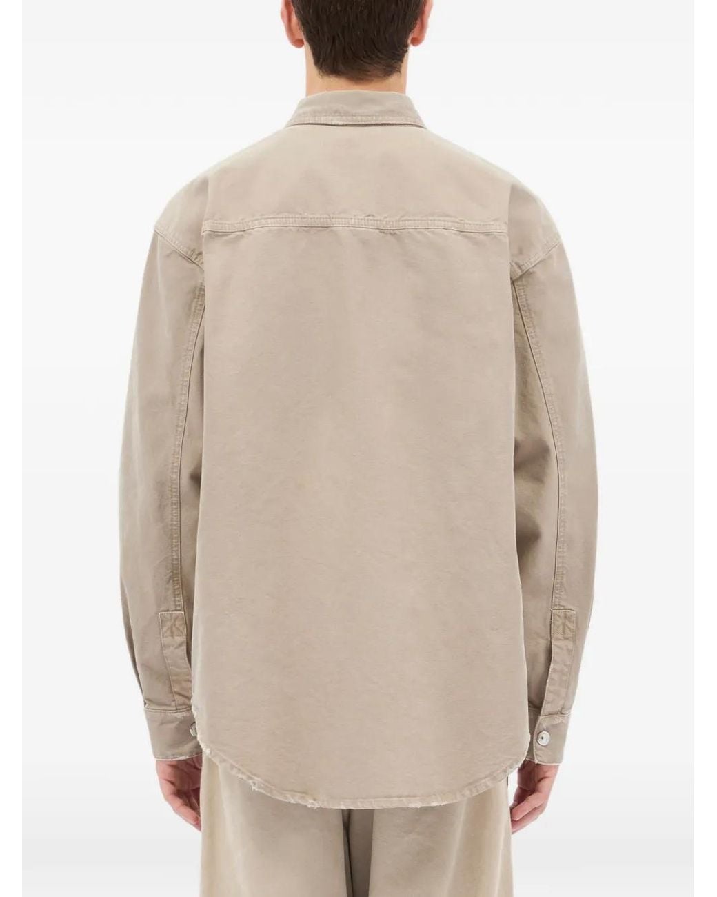 Camicia Con Taschino di MSGM in Natural da Uomo