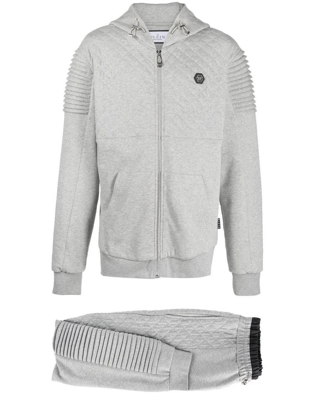Philipp Plein Gewatteerd Trainingspak in het Gray voor heren