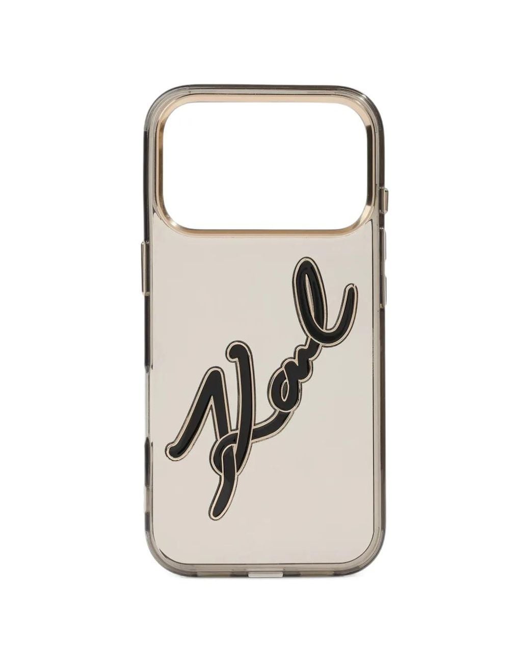 Karl Lagerfeld White Signature Iphone 17 Pro Case