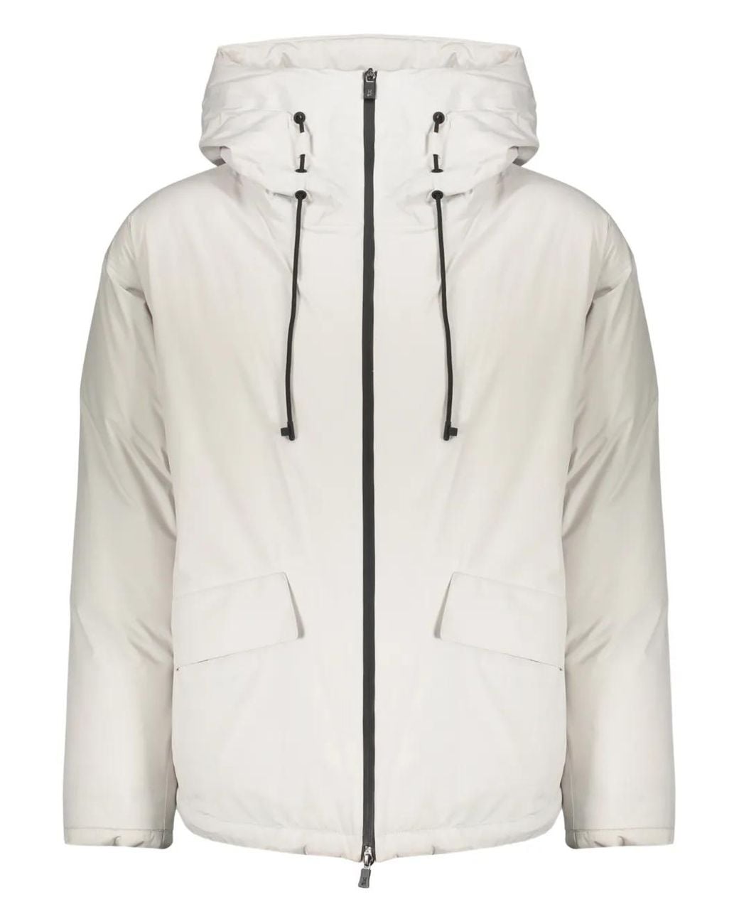 Herno Natural Zip-Up Hooded Jacket for men