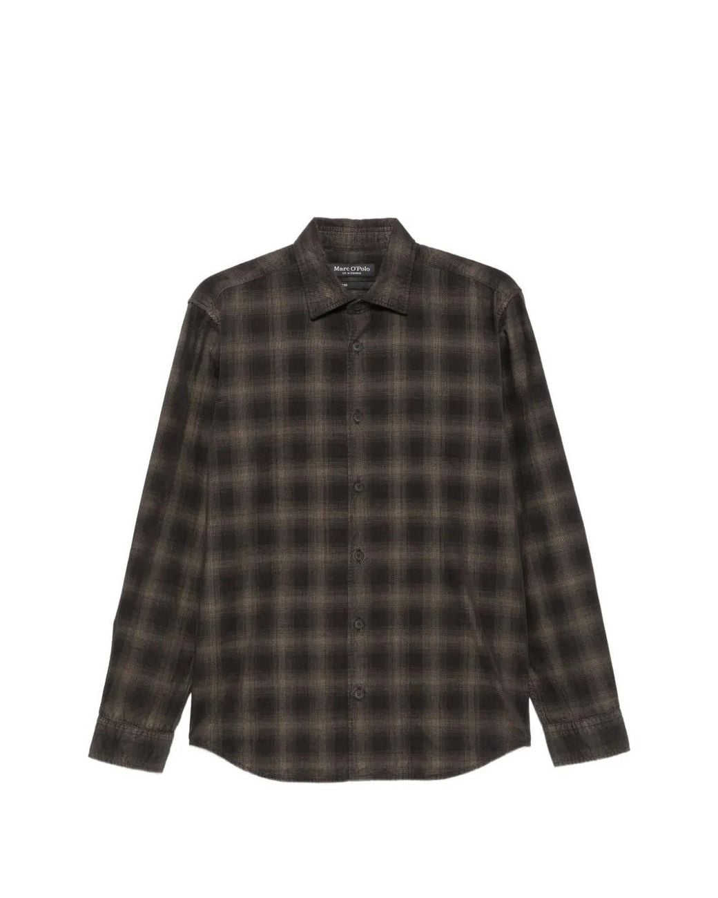Marc O' Polo Black Check-Print Long-Sleeve Shirt for men