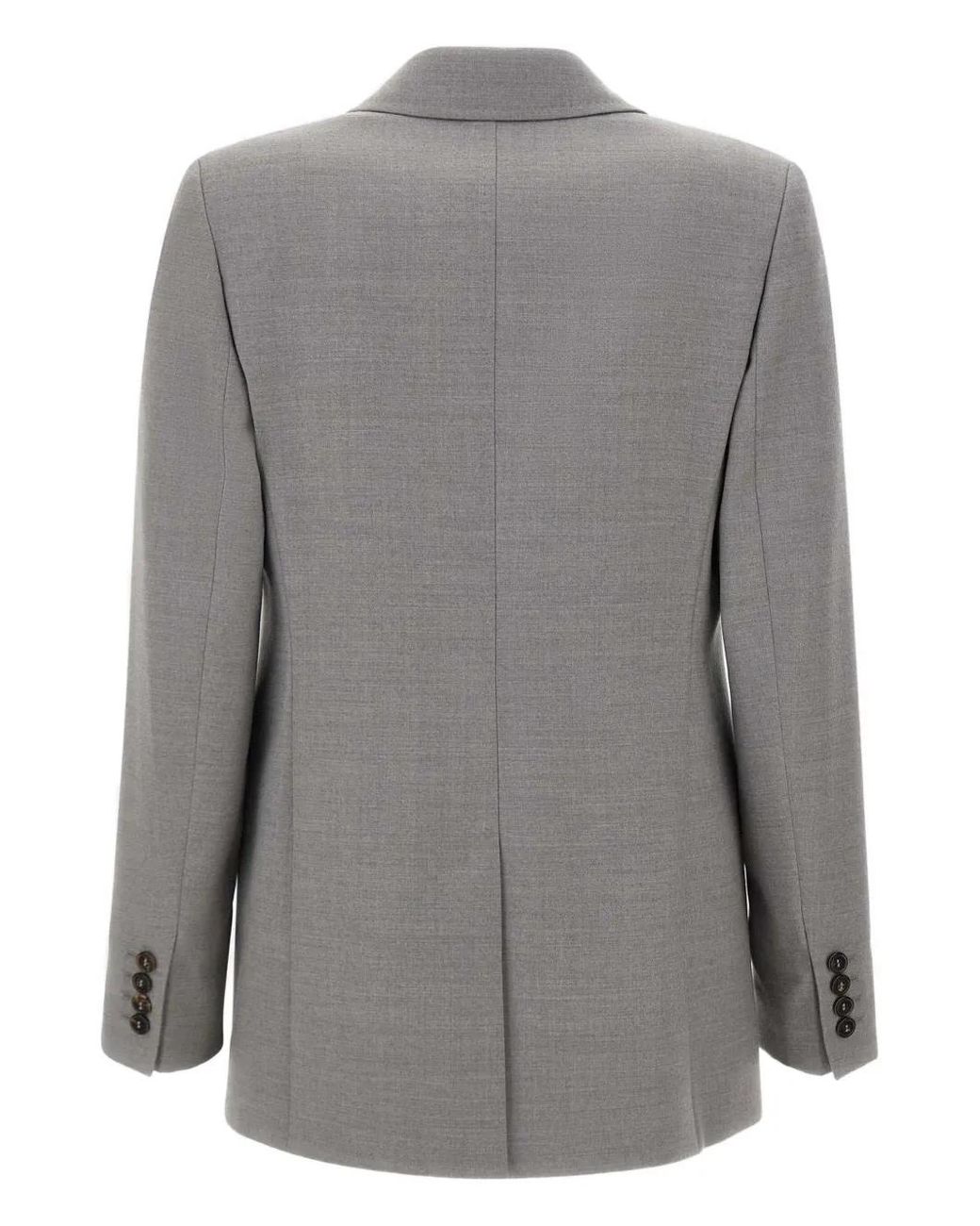 Max Mara Gray Bolsena Single-Breasted Blazer