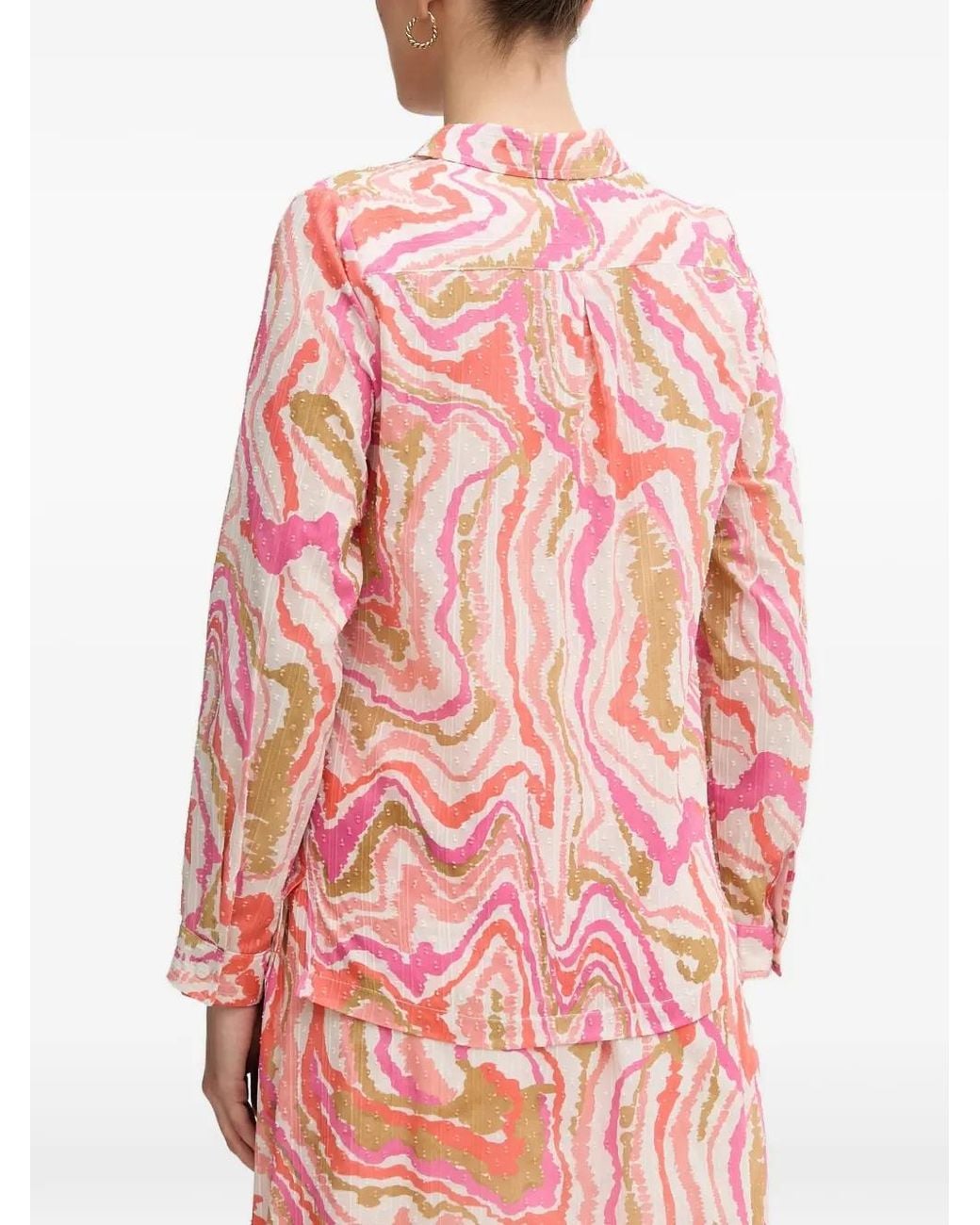 La Petite Francaise Pink Cheyenne Buttoned Patterned Shirt