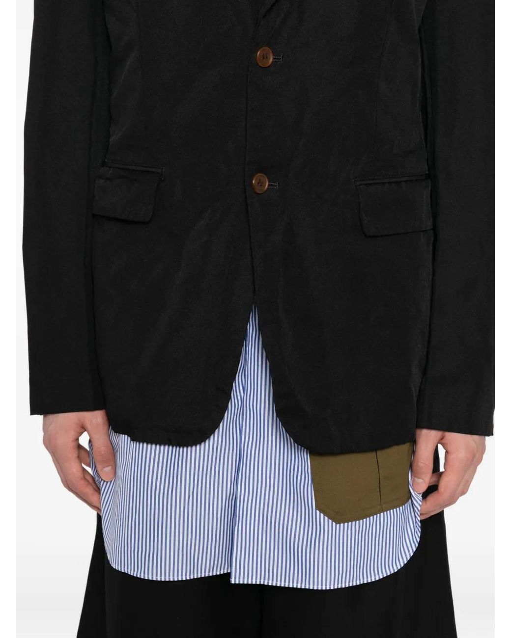 Comme des Garçons Black Buttoned Blazer for men