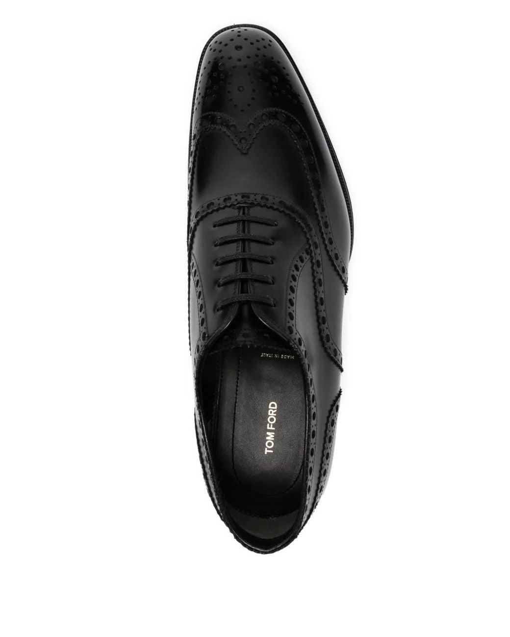 Tom Ford Black Leather Oxford Shoes for men