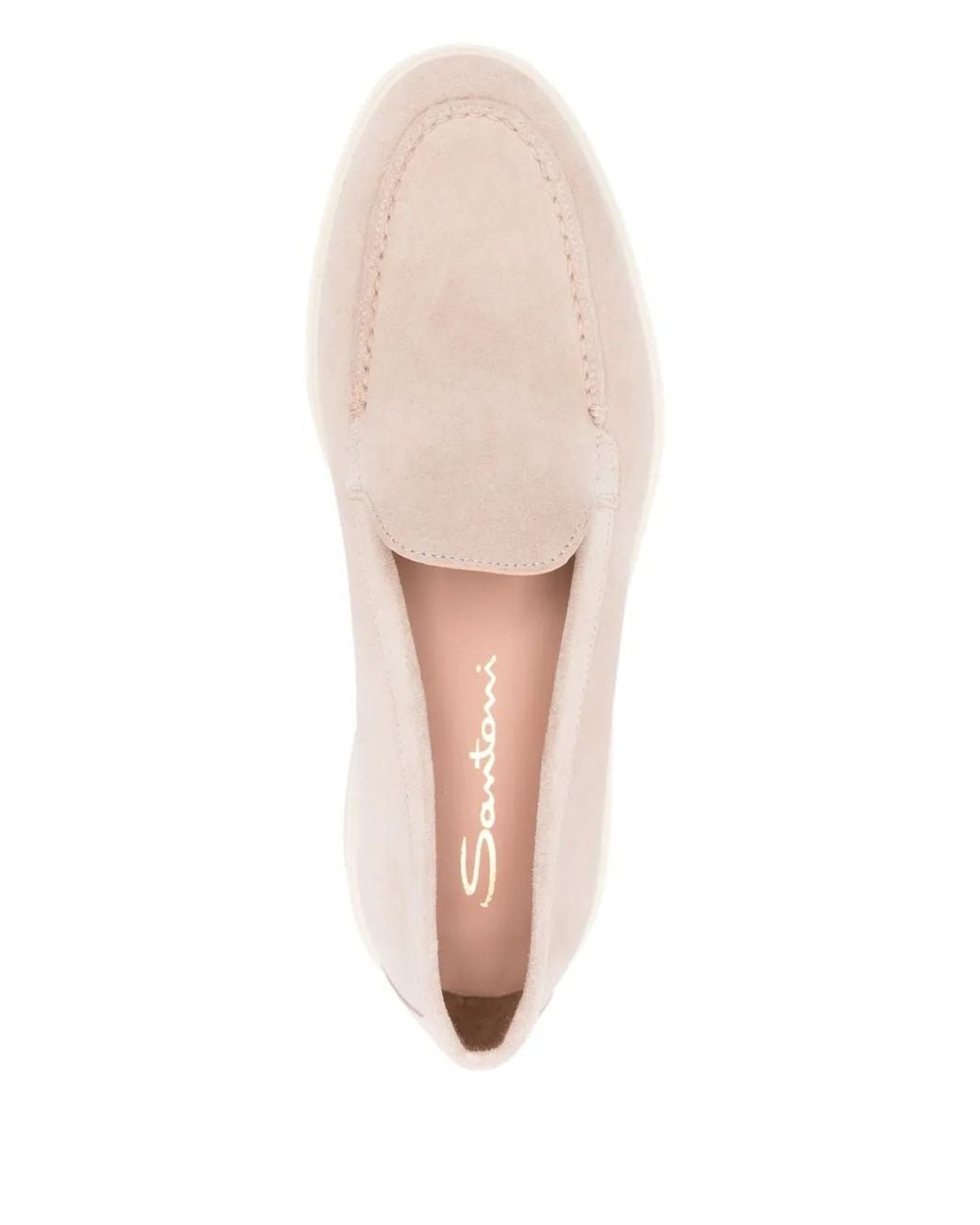 Santoni Natural Suede Loafers