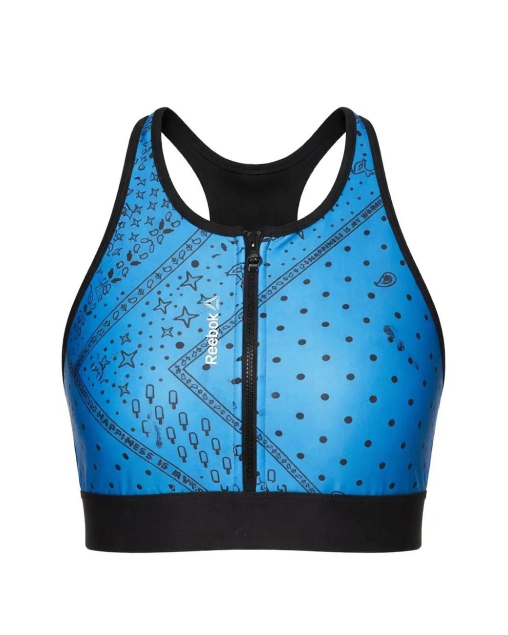 Reebok Bh Met Rits in het Blue