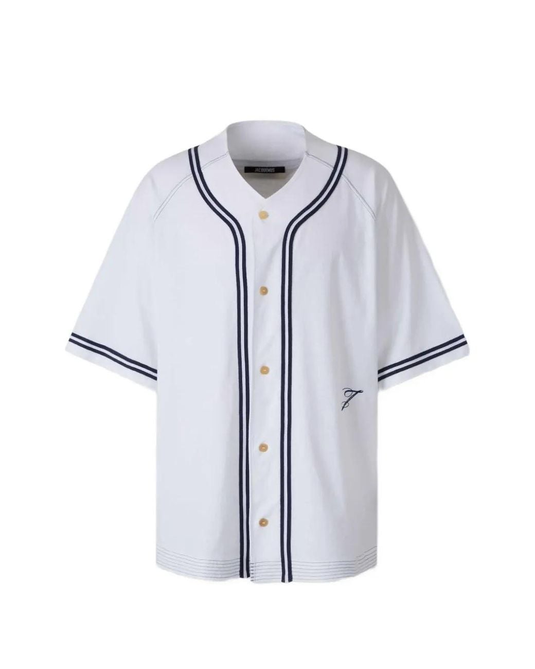 Jacquemus White Baseball Shirt for men