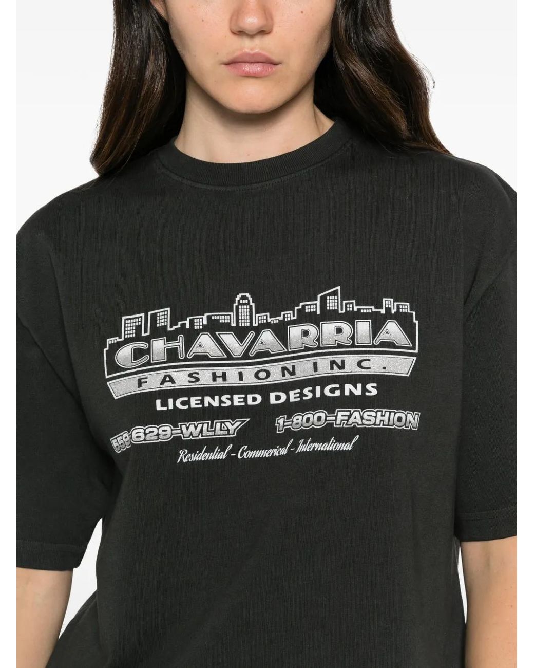 Willy Chavarria Black Brava Graphic-Print T-Shirt