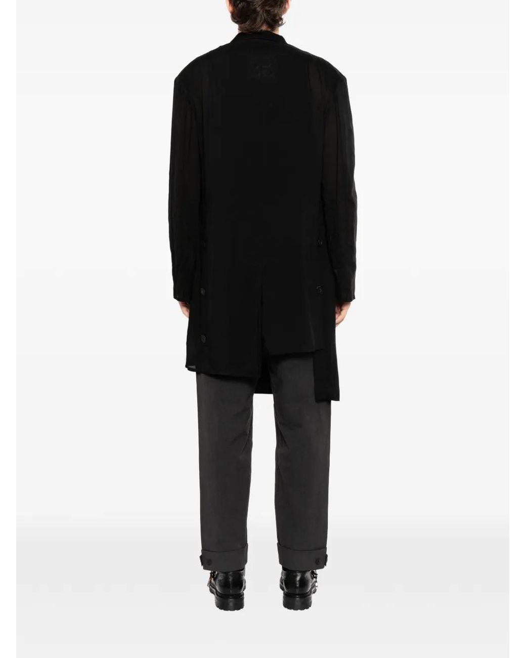 Yohji Yamamoto Black Chest Pouch Pocket Jacket for men
