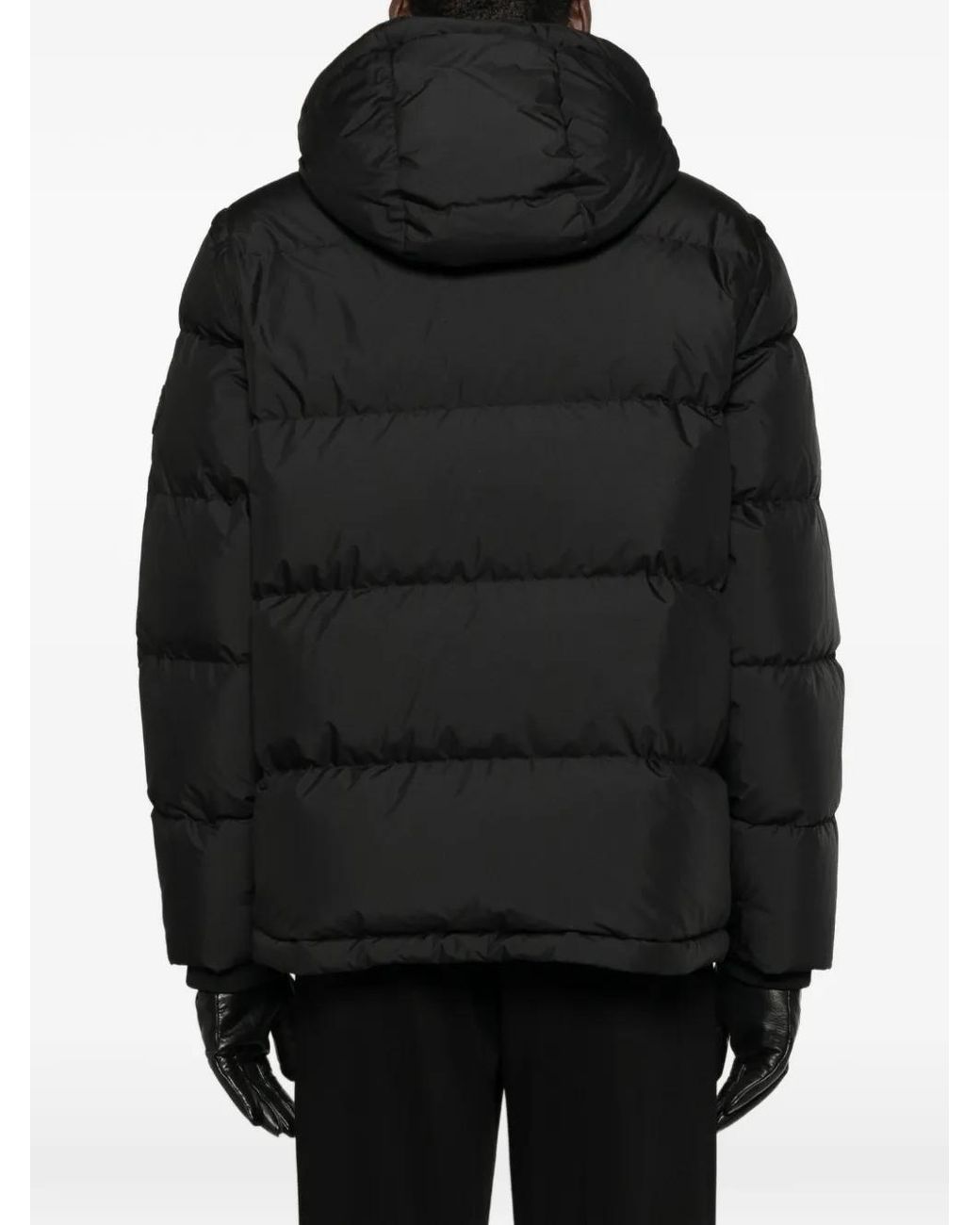 Burberry Black Quilted Hooded Jacket for men