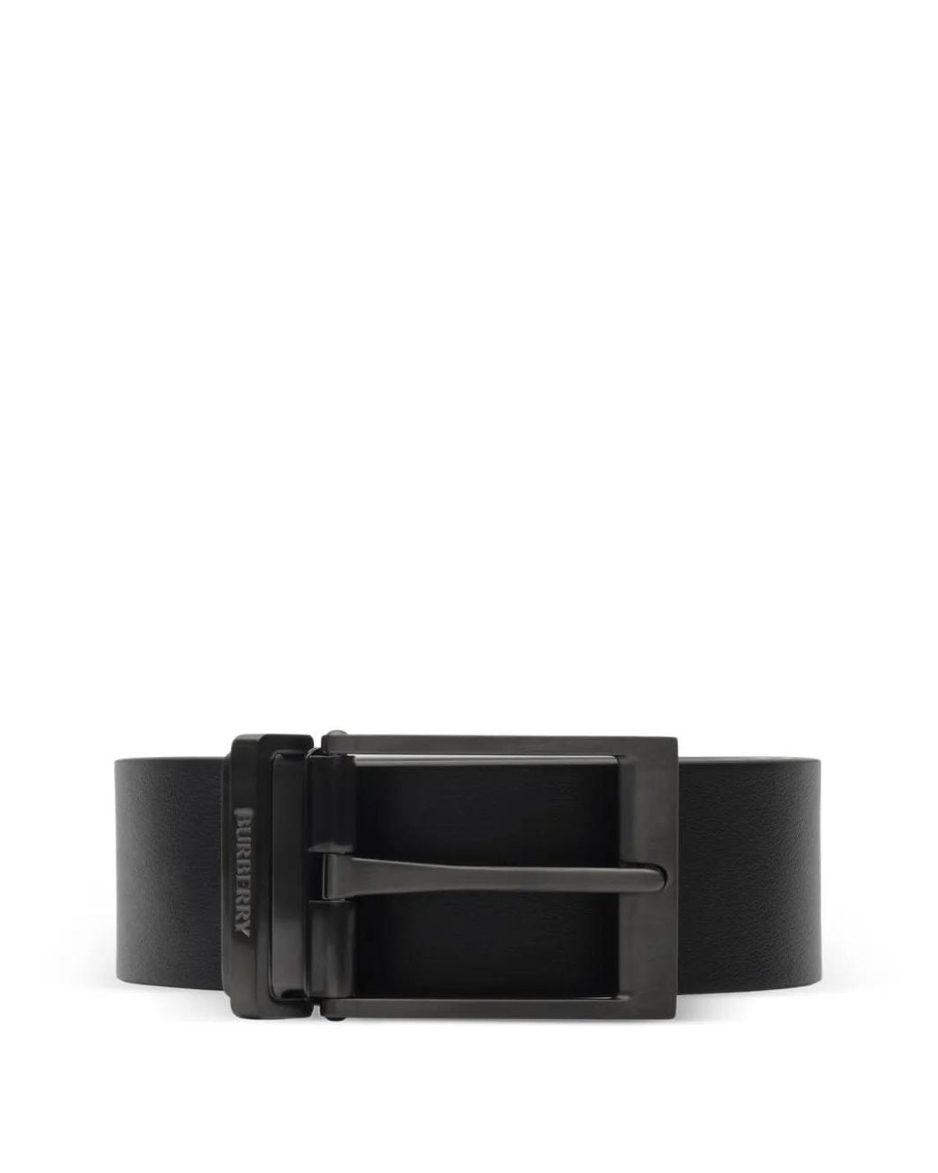Burberry Black Reversible Check Belt for men