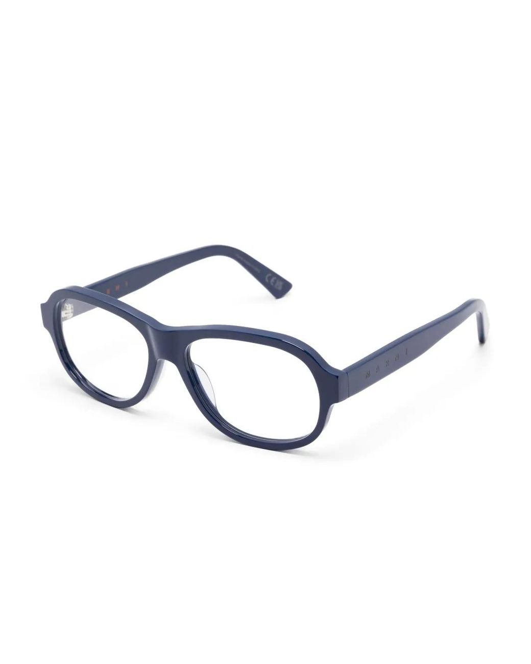 Marni Blue Round-Frame Glasses