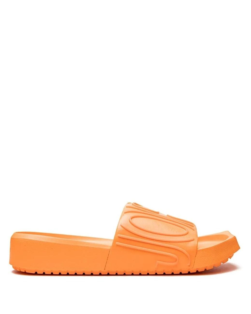 Nike Orange Claquettes Nola