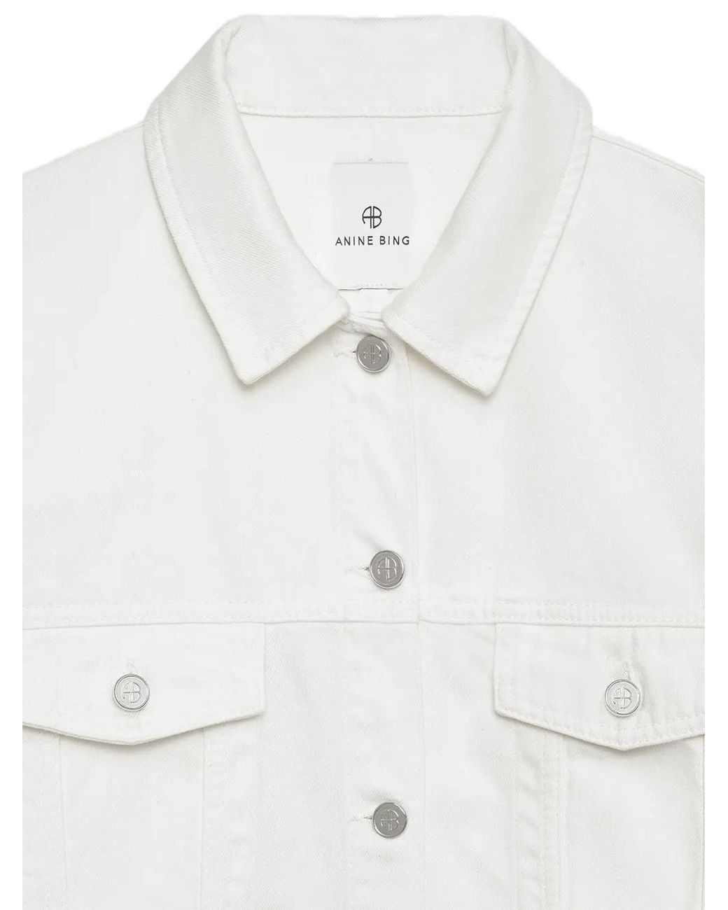 Anine Bing White Jeans Jacket
