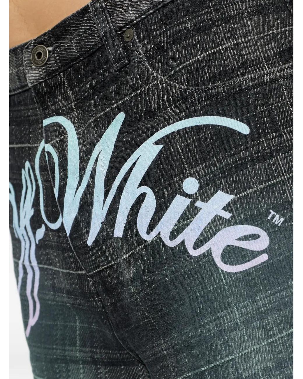 Off-White c/o Virgil Abloh Gray Plaid Shorts for men
