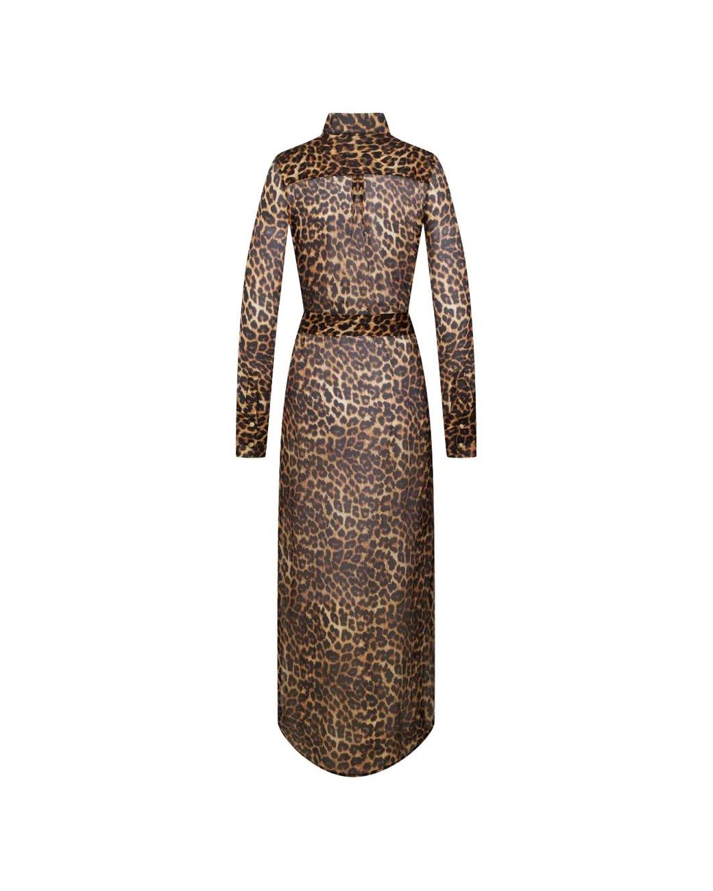 Maison Close Maxi-Jurk Met Luipaardprint in het Natural
