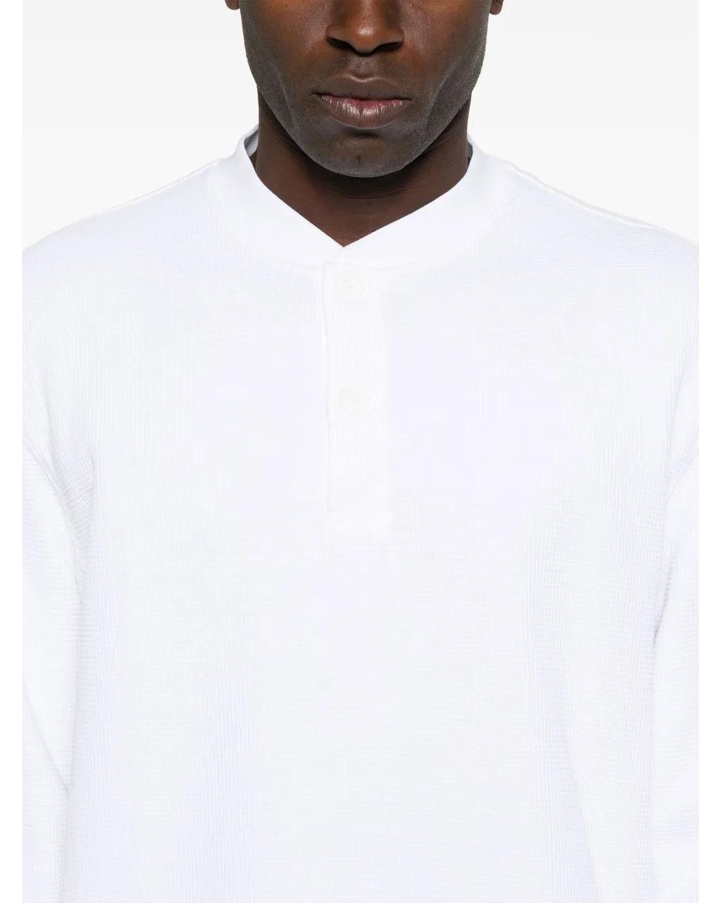 Baracuta White Henley T-Shirt for men
