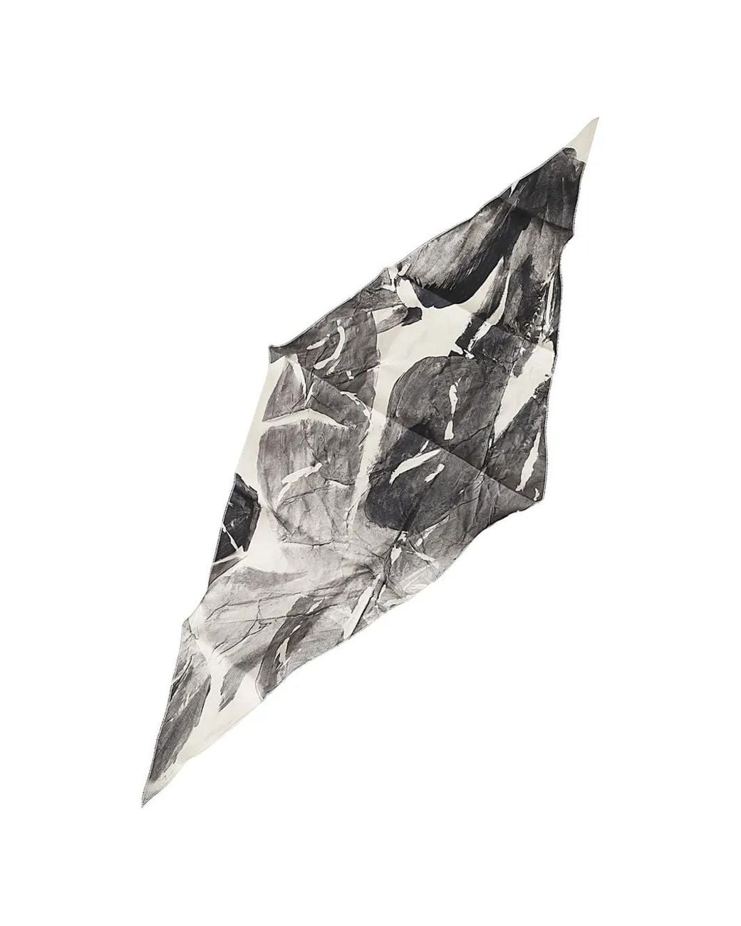 Alysi Gray Abstract-Print Scarf