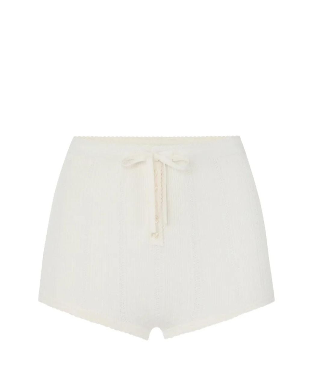Elisabetta Franchi White Knit Openwork Briefs
