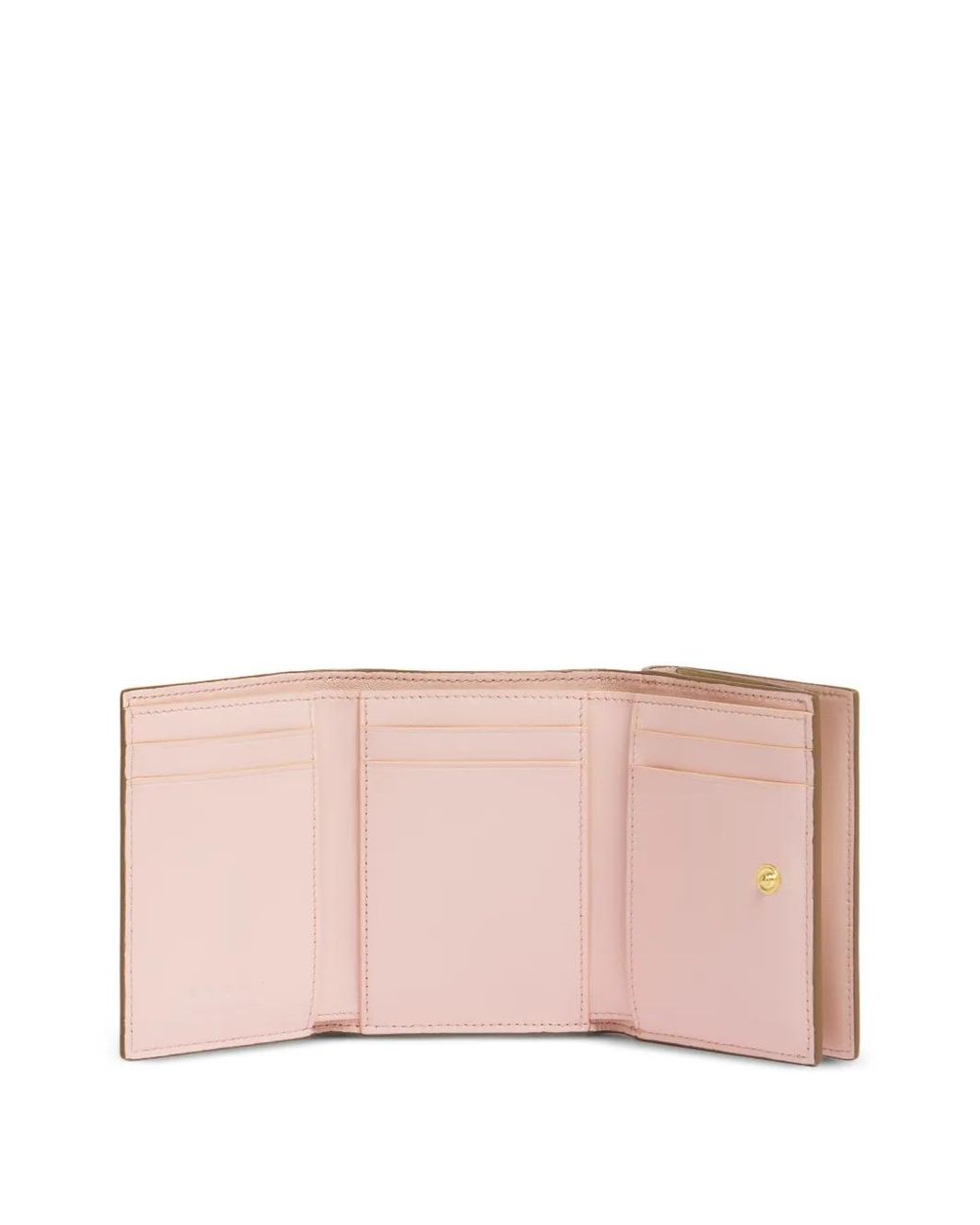 Marni Natural Embroidered Trifold Leather Wallet