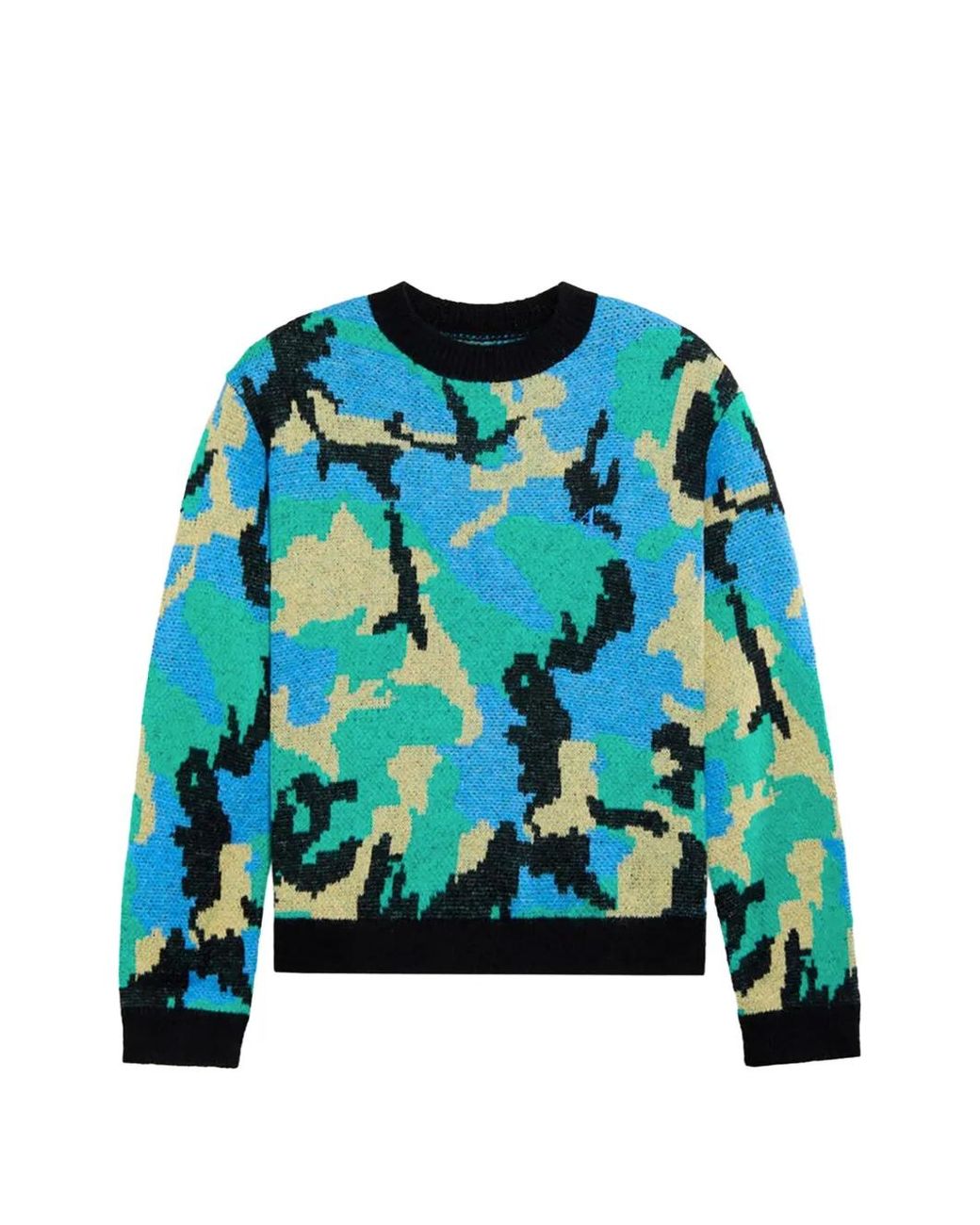 AWAKE NY Blue Print Crew-Neck Sweater for men