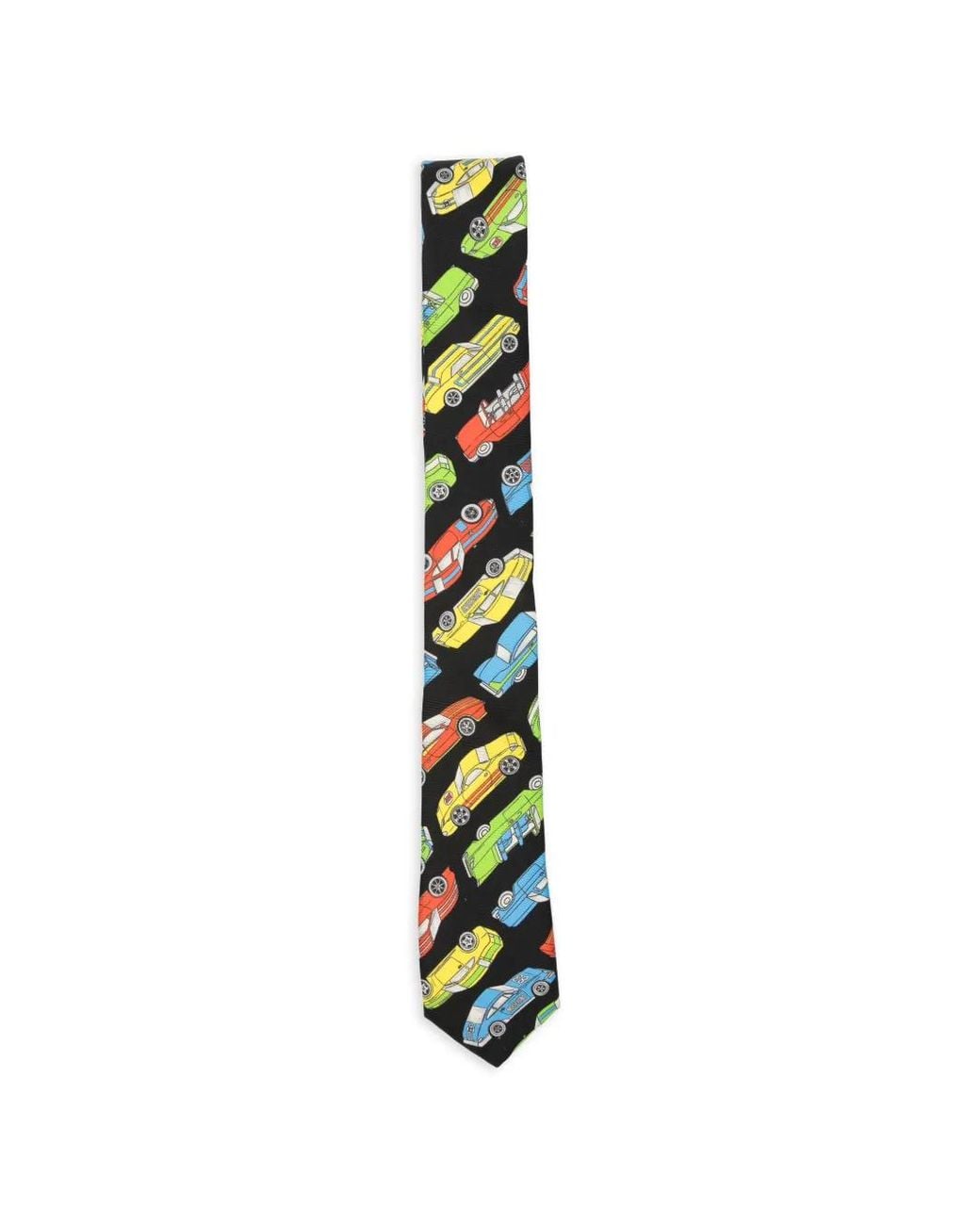 Moschino White Car-Print Tie for men