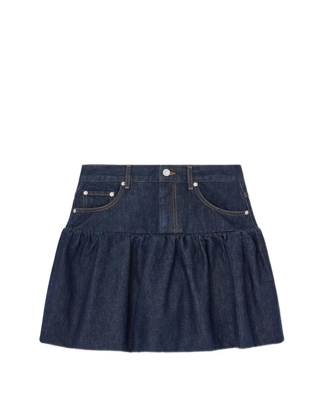 Ganni Blue Bubble Mini Skirt