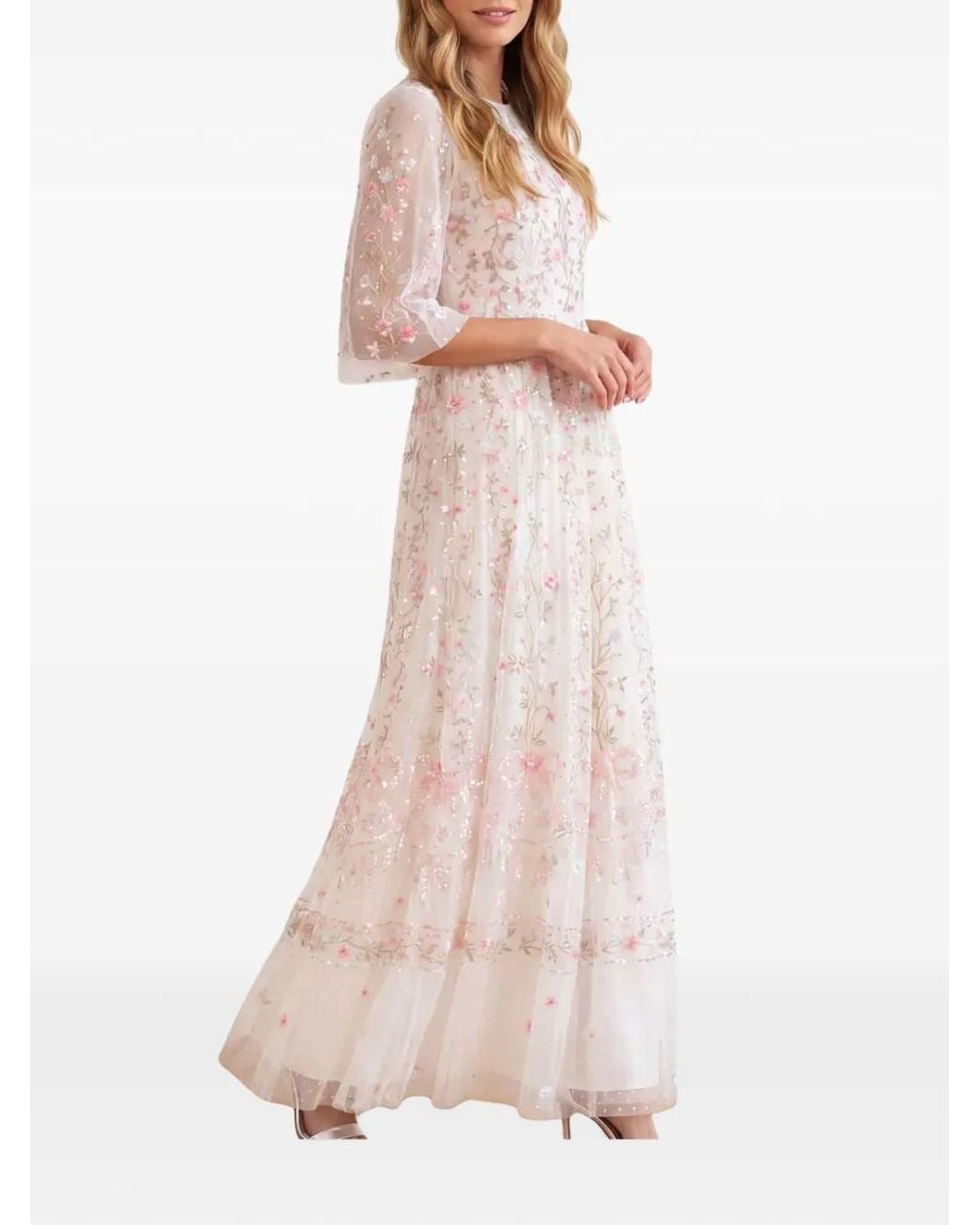 Needle & Thread Rococo Ribbon Maxi Gown in White | Lyst