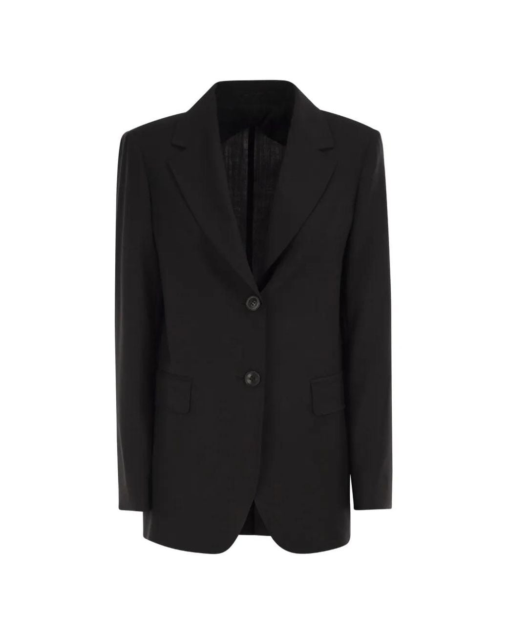 Max Mara Black Blazer À Simple Boutonnage