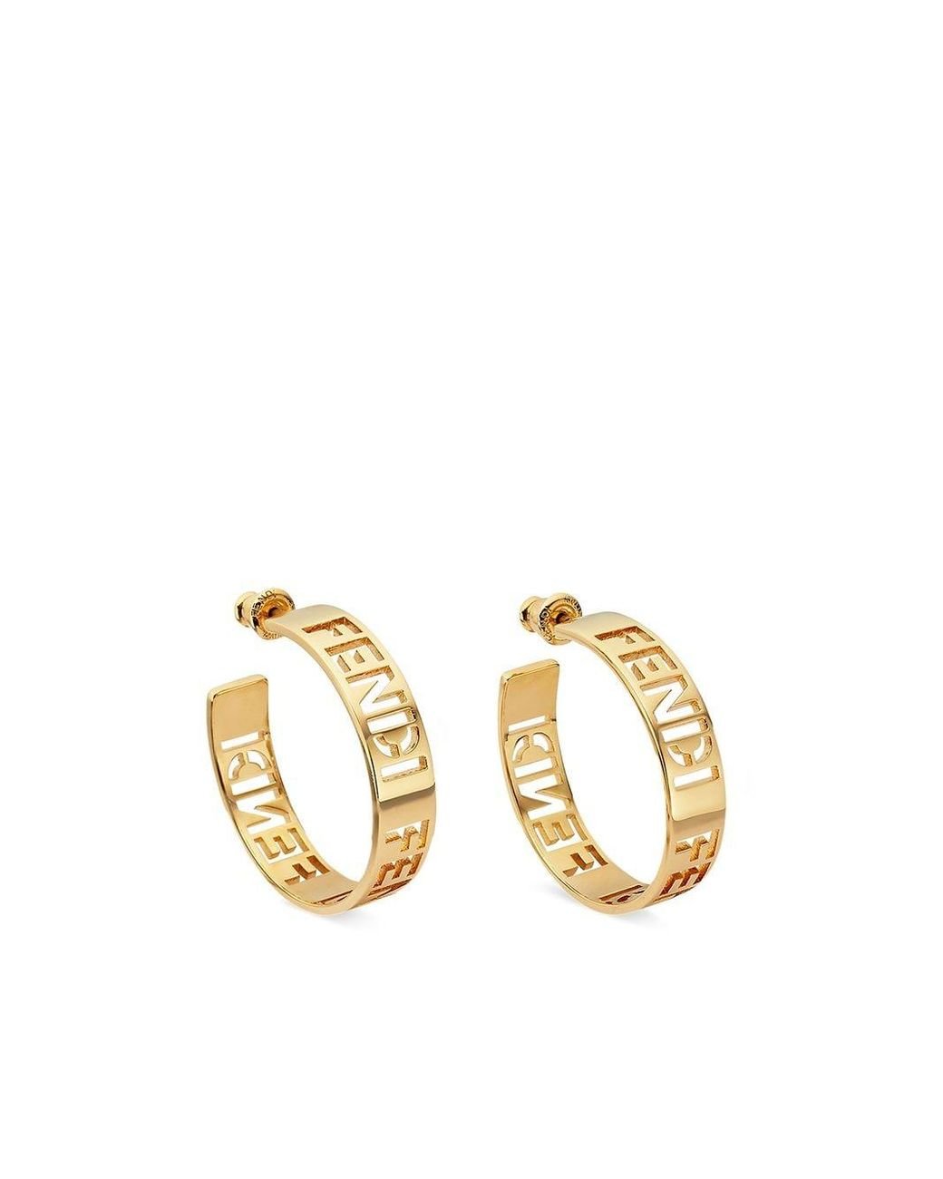Fendi logo earrings deals