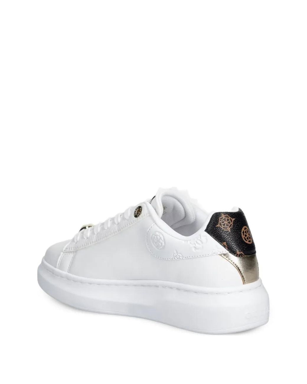 Guess White Fireup Plateau-Sneakers