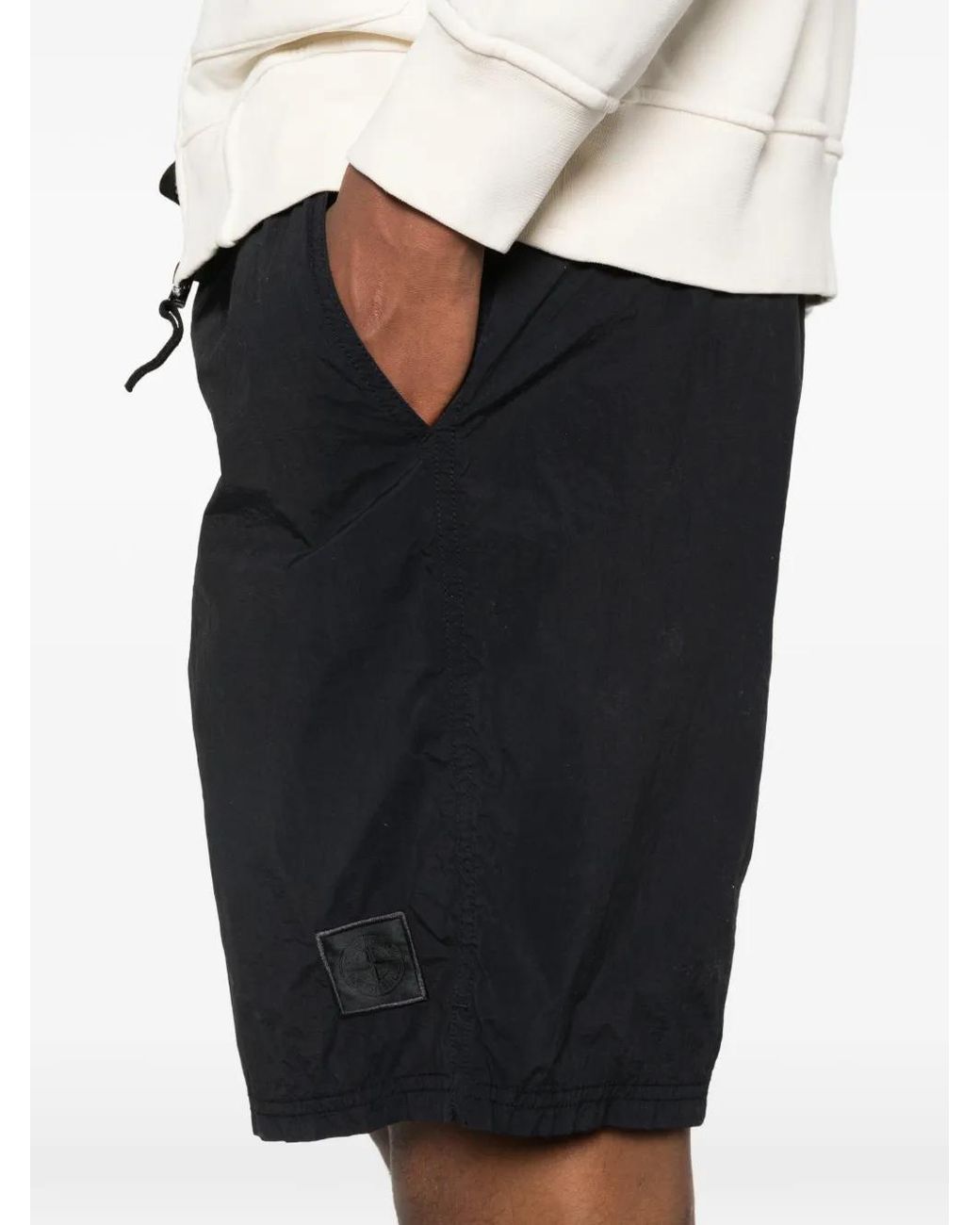 Stone Island Blue Drawstring-Fastening Shorts for men