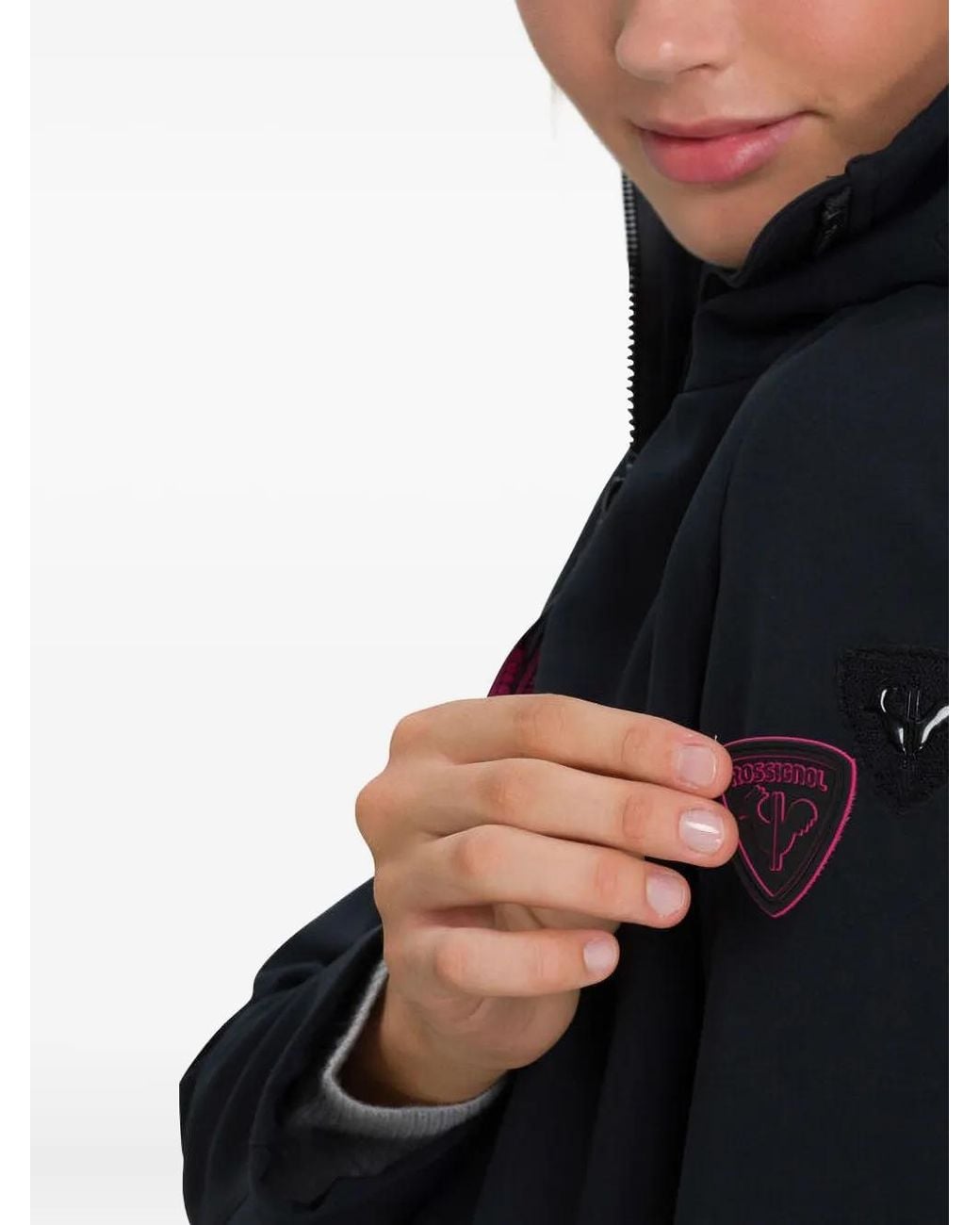 Rossignol Black Hooded Zip Coat