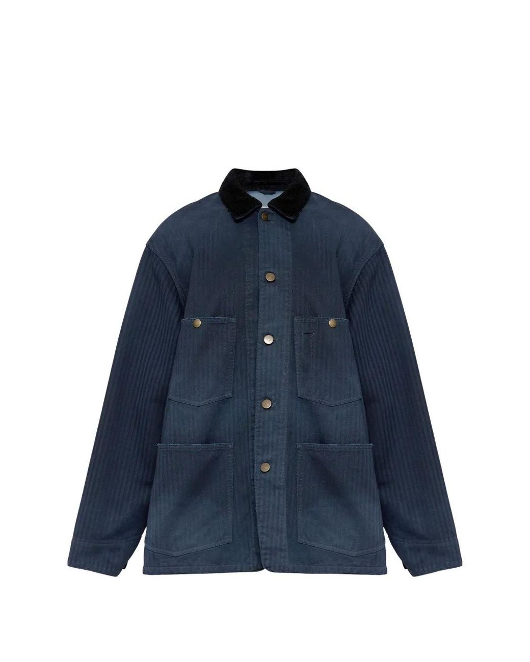 Maison Margiela Blue Cotton Jacket for men
