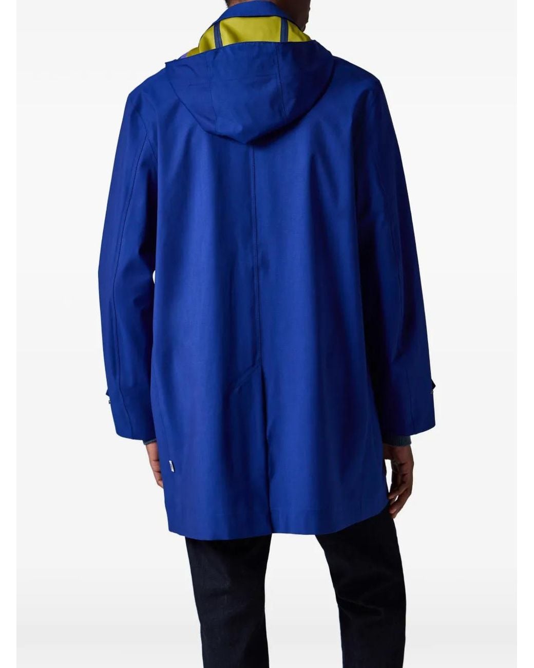 Paul Smith Blue X Loro Piana Cobalt 'Storm System' 3-Layer Hooded Coat for men