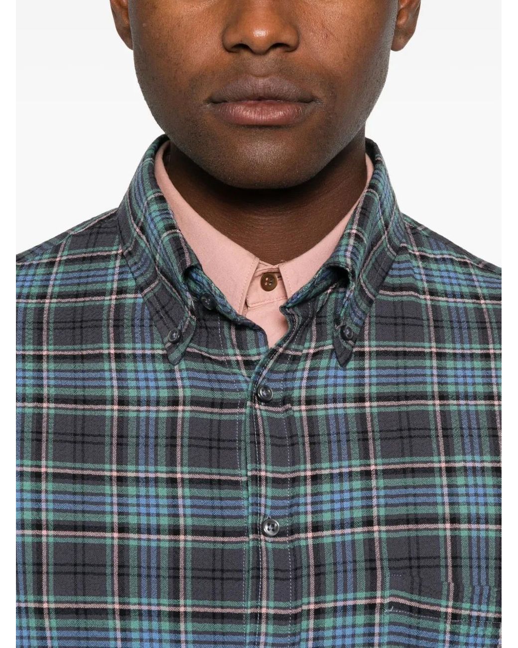 Camicia A Quadri di LC23 in Blue da Uomo