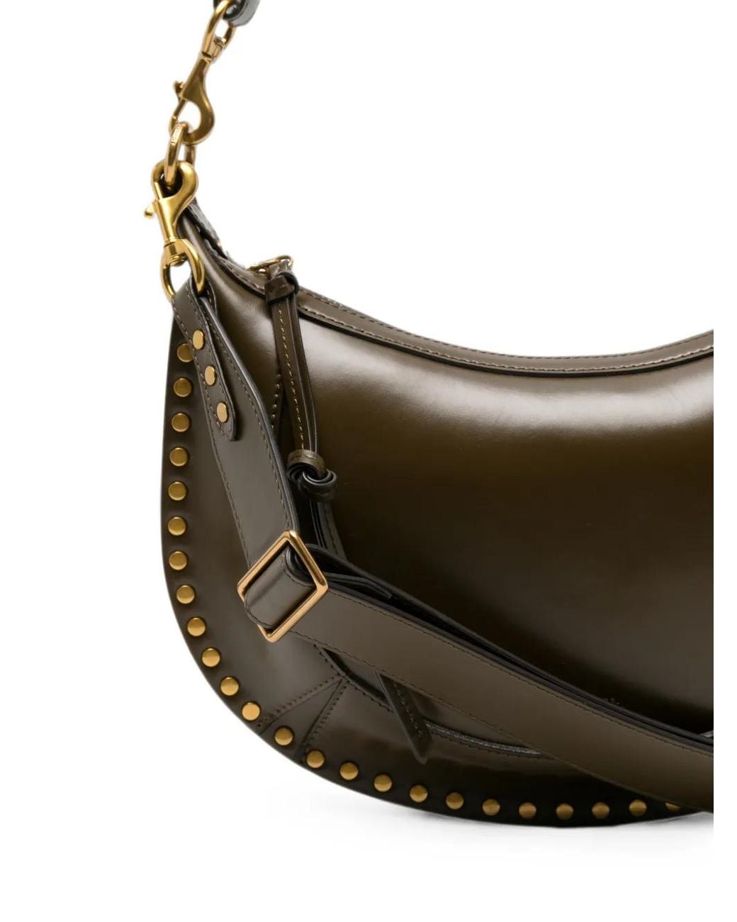 Isabel Marant Gray Naoko Stud-Embellished Shoulder Bag