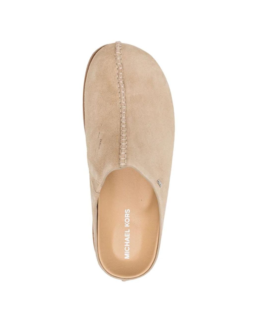 Michael Kors White Hensley Mule Slides