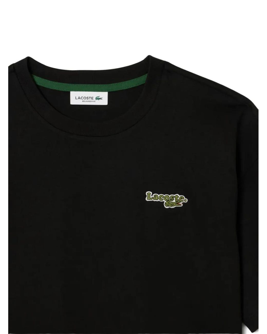 Lacoste Black Logo-Patch T-Shirt