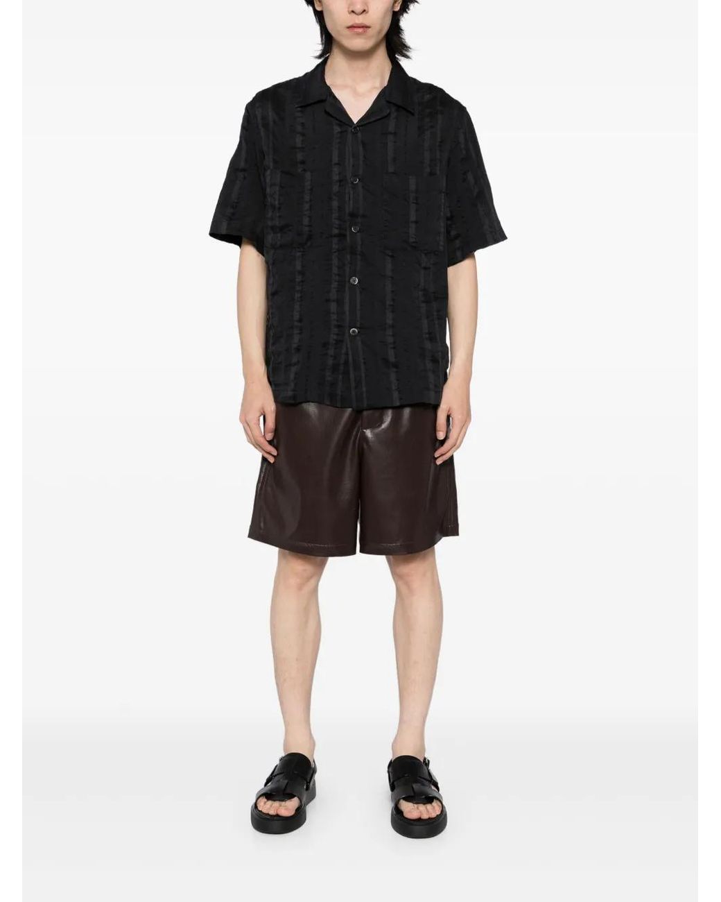 Barena Black Camicia Solana Levo Clothing for men