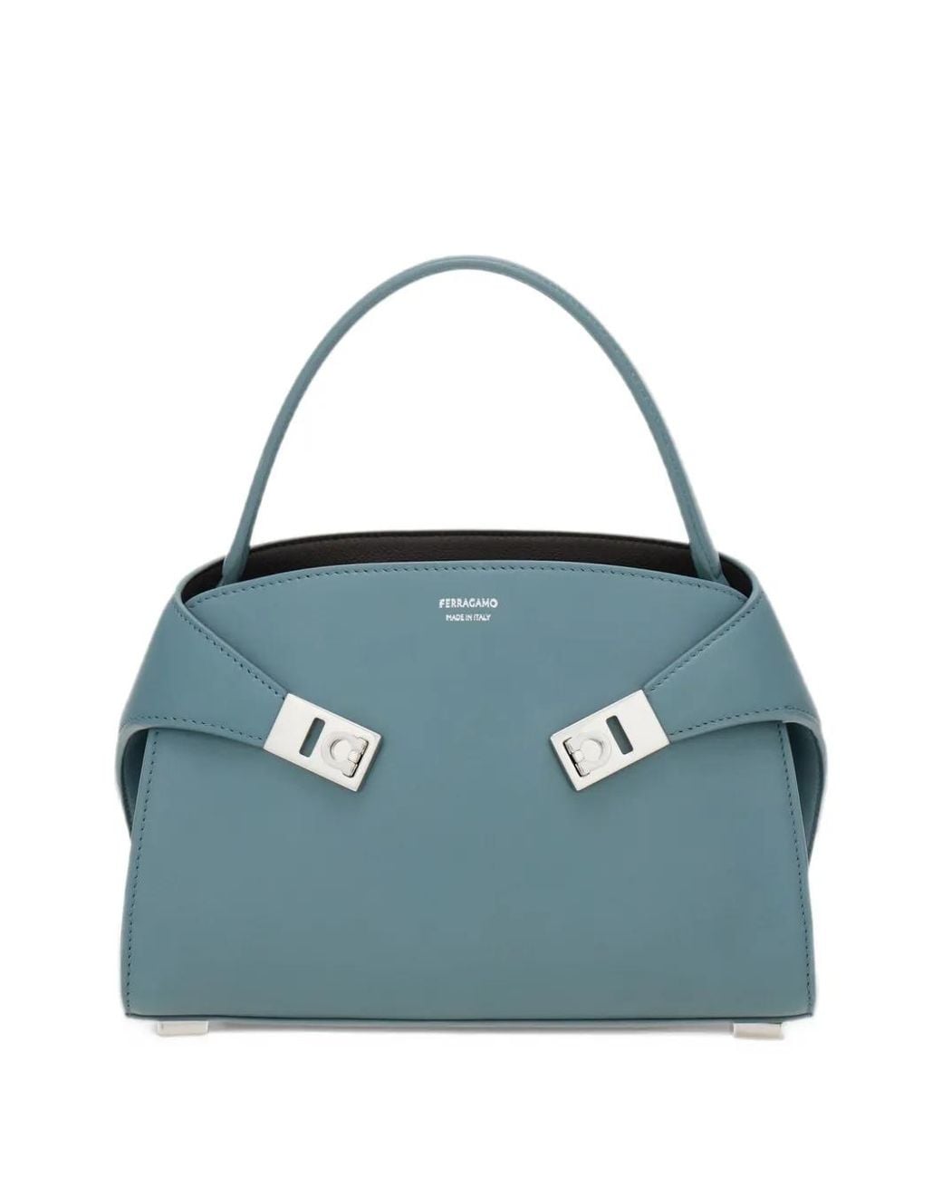 Ferragamo Blue Hug Soft Bicolor Handbag (Xs)